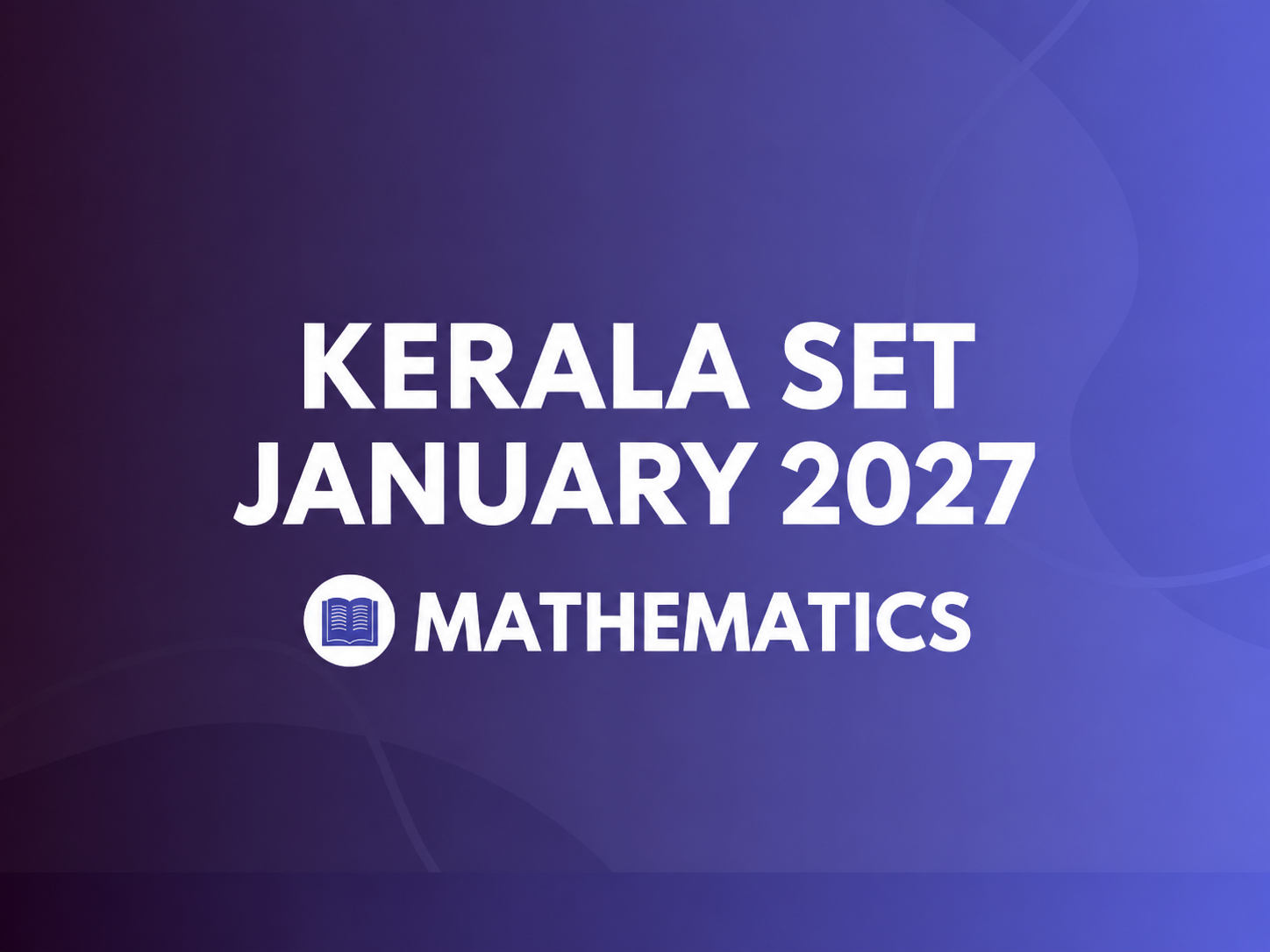 SET JANUARY 2027